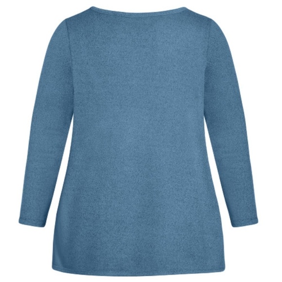 Nwt AVENUE Opal Hacci Knit Top Steel Size 16 (R02.5) - Picture 3 of 8